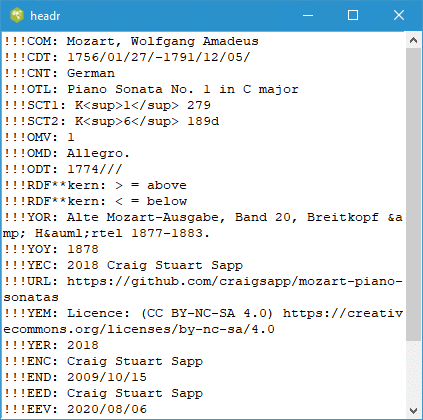 header window